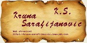 Kruna Sarafijanović vizit kartica